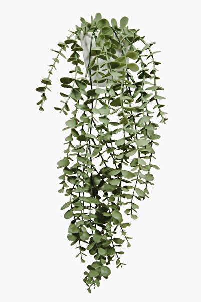 Lilac Home Floare artificială Moblen Mica Diamond Pendant verde pastel de eucalipt în ghiveci alb