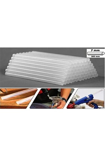 Macroza 30 Adet Sıcak Ince Mum Silikon 7 Mm Boy 15 Cm