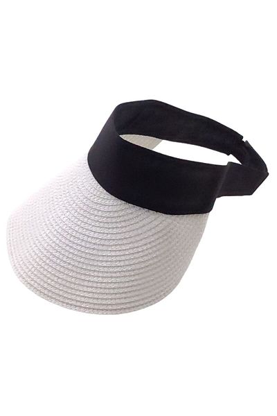 AXE SPORTSWEAR Straw Visor - Casual Beach and Tennis Hat, Foldable Arc and Velcro Visor Hat
