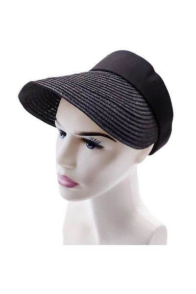 AXE SPORTSWEAR Casual Beach Tennis Hat - Foldable Straw Visor with Back and Velcro
