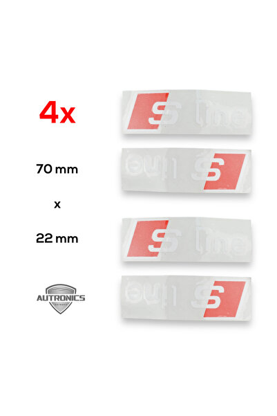 Audi S-Line fren kaliperi çıkartması etiket yapışkan sticker logo süsleme aks...