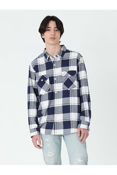 Levi's ΑΝΔΡΙΚΟ ΚΑΡΟ ΠΟΥΚΑΜΙΣΟ RELAXED FIT WESTERN GOUGH PLAID NAVAL A A1919-0037