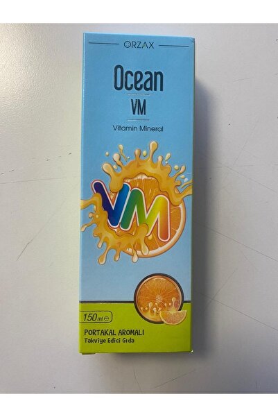 Ocean Orzax Ocean Vm Vitamin Mineral 150 ml Portakallı Şurup Kral Şakir