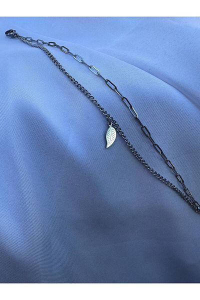 Arvens Stainless Long Chain Bracelet for Men and Women - Leaf Color, Non-Throwing Non-Blackening Steel
