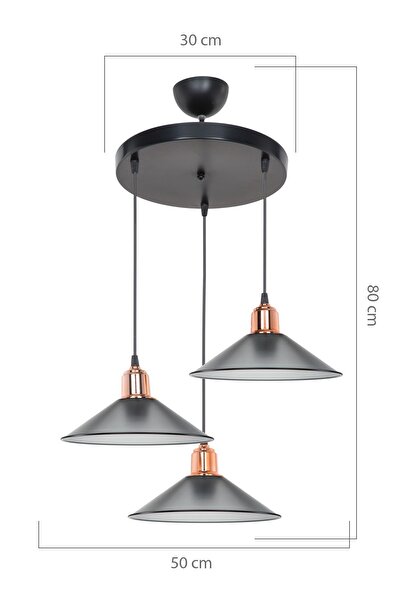 AG LightDesign Füme Sarkıt Avize Salon Mutfak Koridor Yatak Odası Lamba