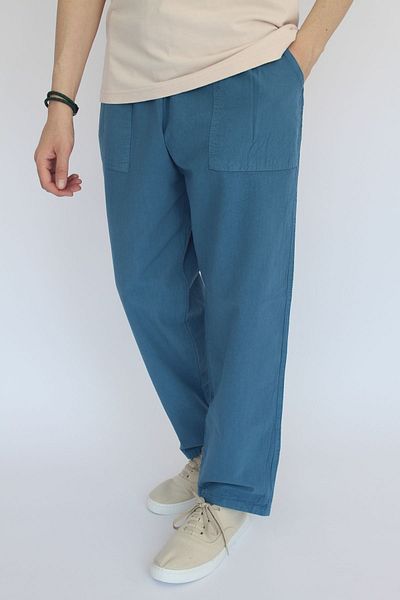 nobility jean Unisex Summer Linen Trousers with Elastic Waist Comfortable Fit Cotton Cool Keeping Drawstring Linen Trousers