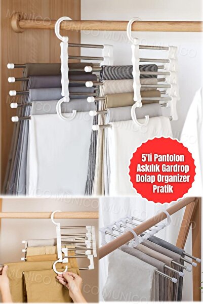 Munico Pratik ve Şık Düzenleme Pantolon Rafı Her Dolap İçin Mükemmel Çözüm 36...