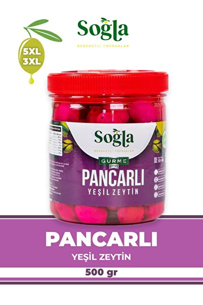 SOĞLA ZEYTİNCİLİK Pancarlı Yeşil Zeytin 500gr