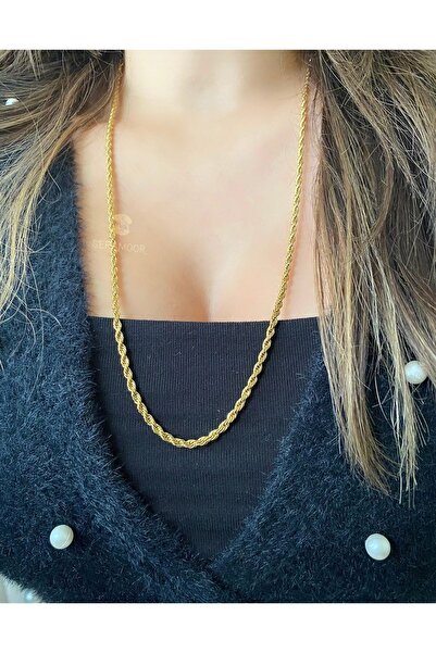 Tarnish steel auger necklace 2mm