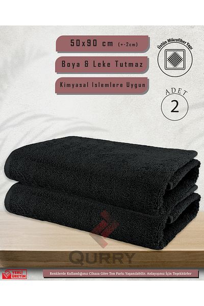Qottox 2 Pieces 50x90 Microfiber Hairdresser and Training Towels - Suitable for Sports and Dye