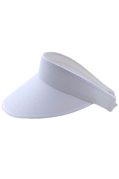 AXE SPORTSWEAR White Visor Hat - UV Sun Protection, Elastic Back Beach tennis Casual Hat
