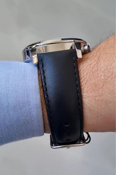 Daniel Klein Exclusive Black Leather Strap All Functions Active Calendar Men's Wristwatch
