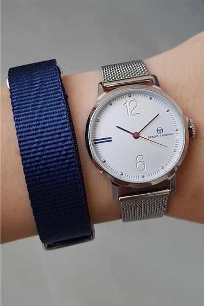 Sergio Tacchini Women's Wristwatch - Navy Blue Nato Strap Gift