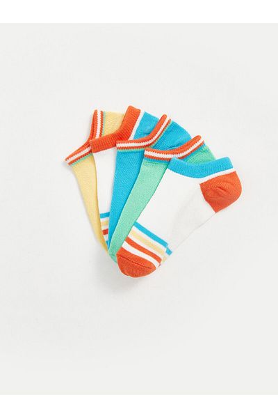 LC Waikiki Set mit 5 gestreiften Booties-Socken für Babys