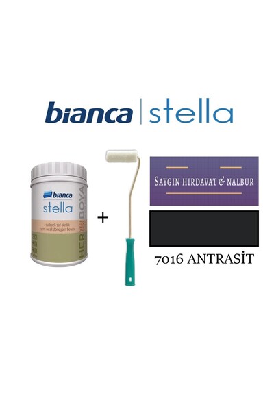 Bianca Stella Su Bazlı Akrilik Boya + Dekor Kadife Parmak Rulo