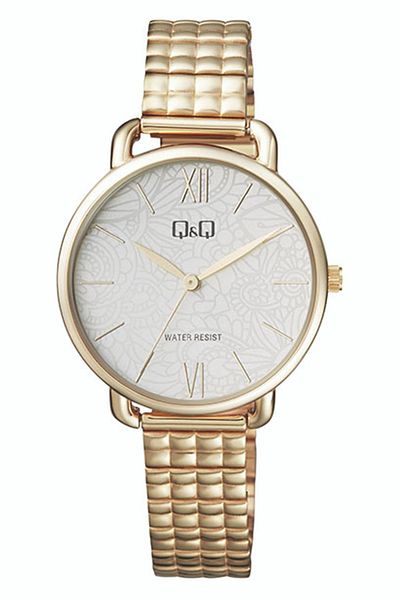 Q&Q Qc27j021y Gold Color Women's Wristwatch with Steel Bracelet