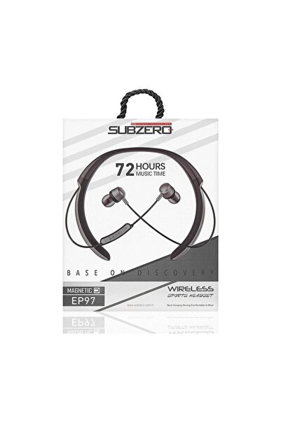 Subzero Ep97 Kablosuz Spor Kulaklık 72 Saat Bluetooth 5.0 Boyun Askılı Mıknatıslı Bass+