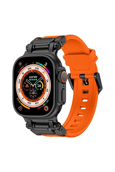 Titanium Metal Head Silicone Lanyard, Apple Watch Compatible Lanyard 42mm 44mm 45mm 49mm Compatible  Lanyard