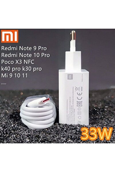 Store MI Xiaomi 33 Watt Hızlı Şarj Aleti Typce Set Note 8 9 10 ve Tüm Modeller