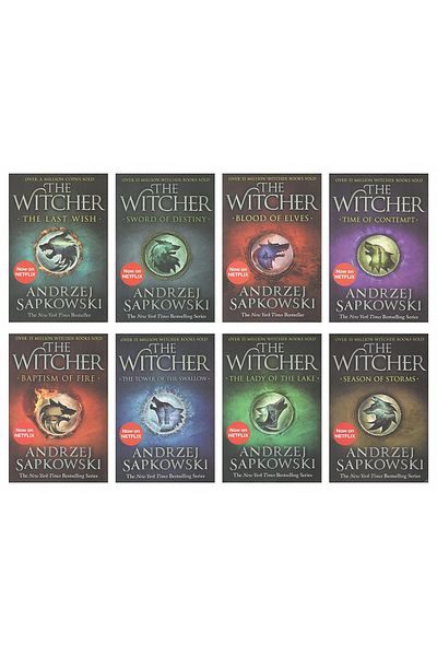 Kolektif Kitap Witcher Boxed Set - The Last Wish, Sword Of Destiny, Blood Of Elves, Time Of Contempt, Baptism Of Geralt