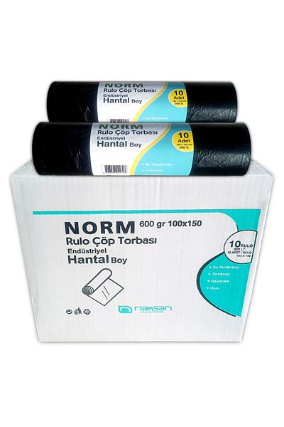 Naksan Plastik Industrial Litter Size Garbage Bag 10 Pack 100x150 600 Gr Black 6 Kg