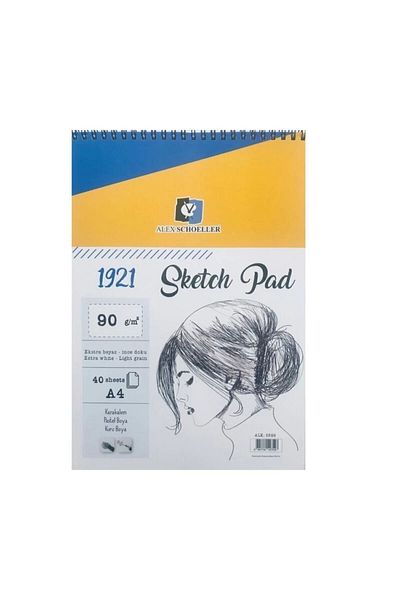 Pebeo Alex A4 90 Gram Spiral Sketchpad 40's Alex-0526