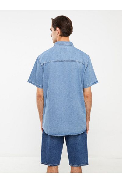 LC Waikiki Comfortable Fit Short Sleeve Men's Jean Shirt