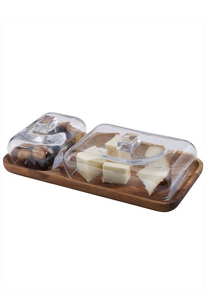 Paşabahçe Set of 2 Handmade Service Products