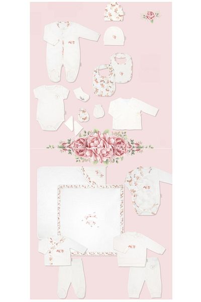 Cantoy Babydola Newborn Baby Girl 20 Pieces Hospital Release Floral