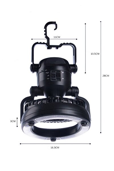 Petrix 230211 2in1 LED Kamp Lambası ve Tavan Vantilatörü