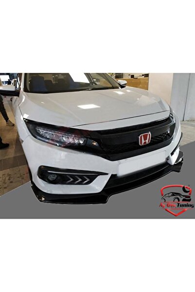 Genel Markalar Honda Civic Fc5 - 3 Parça - Ön Tampon Ön Lip - Piano Black Vak...