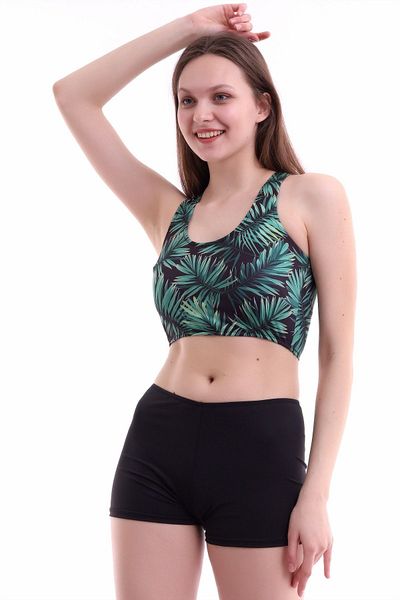 Aykum Mayo Schwarzes Badi-Bikini-Set – flexible und gefütterte Shorts
