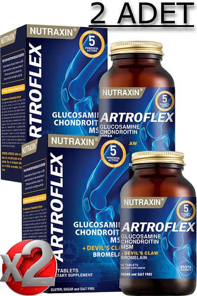 Nutraxin Nutraxin Artroflex - 2 Pieces of 90 Tablets (Glucosamine-MSM-Condroitin-Bromelain-Demon Claw)
