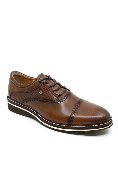 Fosco Brown Genuine Leather Men's Classic Shoes 2074