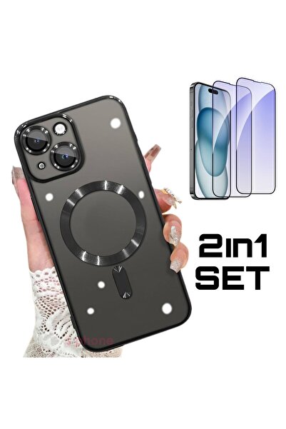 Gritty iPhone 15 Kılıf Kamera Mercek Korumalı Magsafe Manyetik Şarjlı + Nano ...
