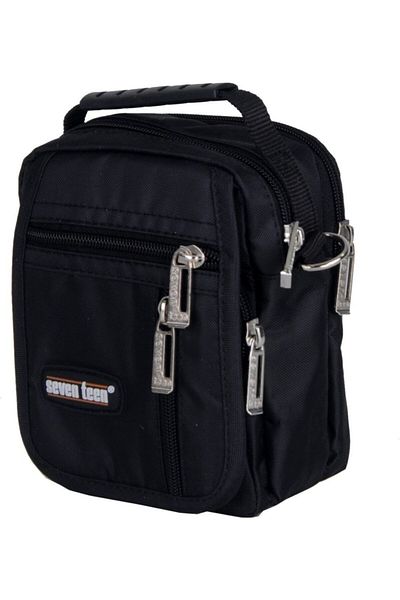 SEVENTEEN Seven Teen Men's Crossbody Bag Black 3497