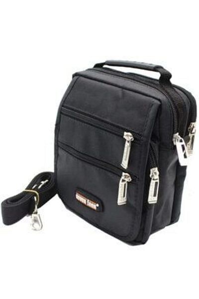 SEVENTEEN 3497 Multi-Compartment Men's Hand and Shoulder Strap Bag Black
