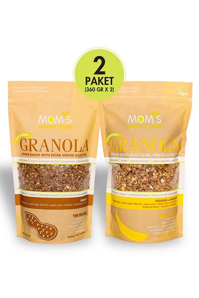 Mom's Natural Foods 2-PIECE GRANOLA - BATH WALNUT 360 G - LOCAL LIGHT 360 G