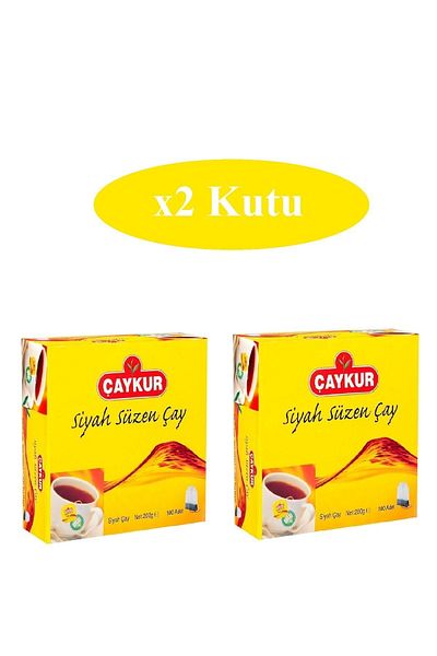 Çaykur Black Filtered Tea Cup - 2 Boxes 200 Grams