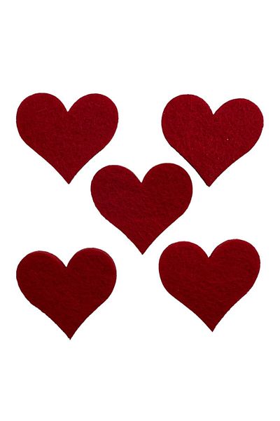 kalben accessories Felt Heart Figure 10 Pieces - Felt Figure, Felt Material, Felt