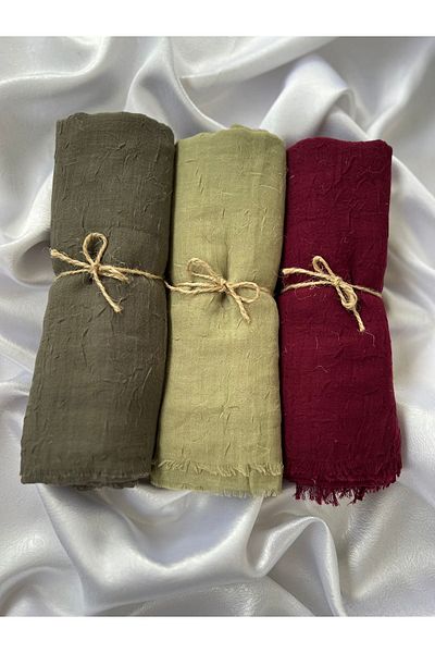 Organic Scarfs ΣΕΤ 3 ΤΩΝ ΠΟΛΥΤΕΛΩΝ ΜΠΑΜΠΟΥ KRAŞ