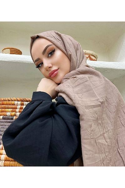 HAR-UM Ticaret Women's Bamboo Scarf Shawl Mink