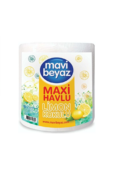 Mavi beyaz Maxi Kağıt Havlu Dev Rulo Limon Kokulu -142408