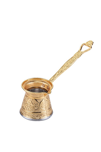 Kosova Zamak Döküm Cezve Altın 2 Kişilik (KSV-NO:4)