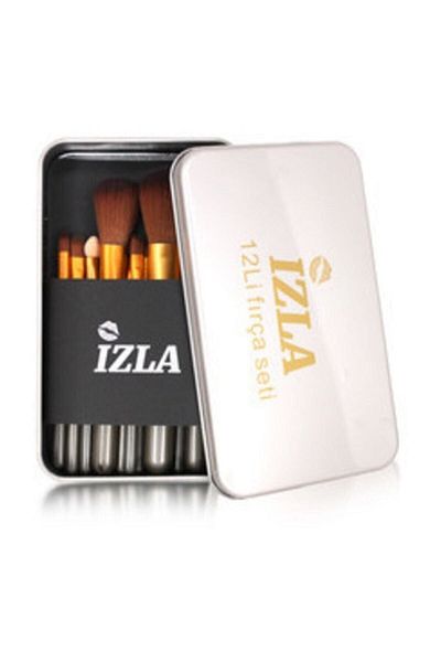 Makeuptime Σετ πινέλου μακιγιάζ Izla 12 τεμαχίων - σε κομψό μεταλλικό κουτί