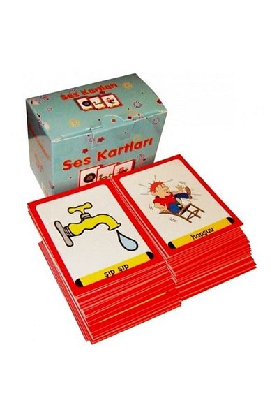 Oyun Terapi Market Sound Cards - 56 Cards - Special Education Yukakids Auditory Perception Imitation Cards