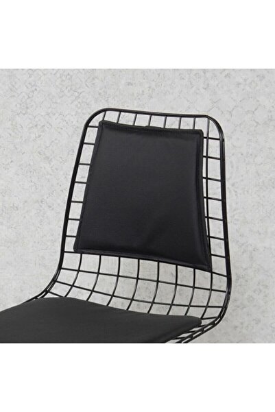 Genel Markalar Tel Sandalye Sırt Minderi Siyah Sırt Minderi