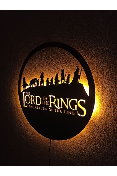 Genel Markalar Yüzüklerin Efendisi Lord Of The Rings Açma Kapama Düğmeli Led Işıklı Duvar Tablosu