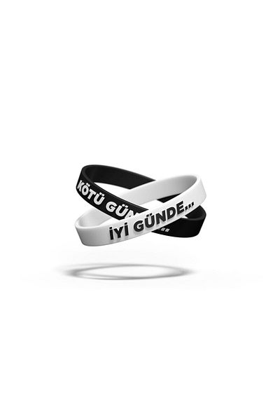 Beşiktaş 2-Piece Silicone Good Day Libricating Bracelet and Eagle Printed Gift Wooden Box
