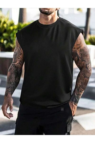 EFFRENATU Καλοκαιρινό T-Shirt - Μηδενικό μανίκι και εμπριμέ σχέδιο
